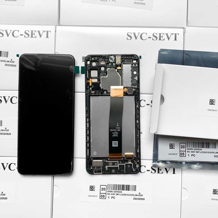 A326B LCD Display + Frame Untuk  A32 5G Original Service Pack LCDS  A326B Handphone Touch Screen Pantalla