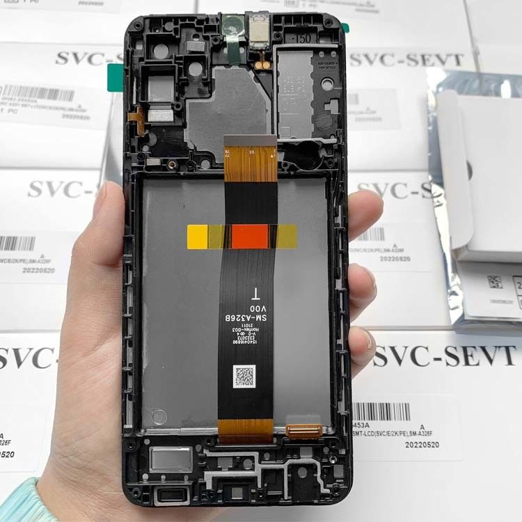 A326B LCD Display + Frame Untuk  A32 5G Original Service Pack LCDS  A326B Handphone Touch Screen Pantalla