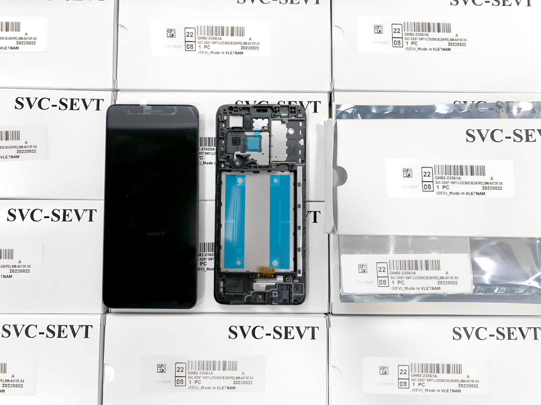 A013 LCD Display With Frame Untuk  A013 Original Service Pack LCDS  A01 Core Screen Ponsel Pantala
