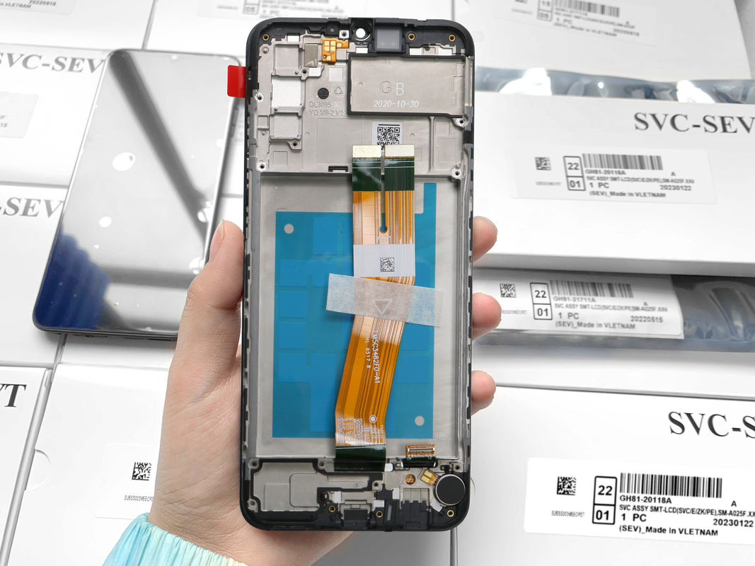 Grosir A02S LCD LCD Dengan Bingkai Untuk  A02S Pabrik Layar Sentuh Tampilan  A025 Service Pack LCDS Celana