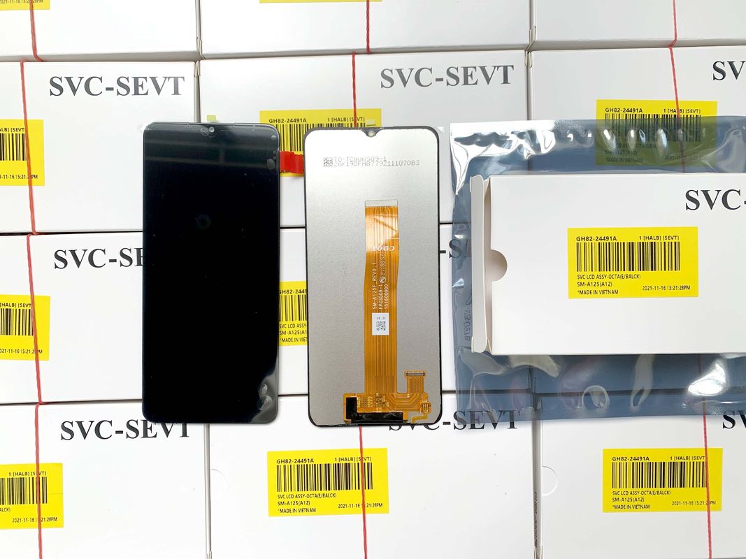 Hitam A12 LCD Pengganti untuk Mobile Display Pengiriman oleh EMS FEDEX UPS DHL TNT