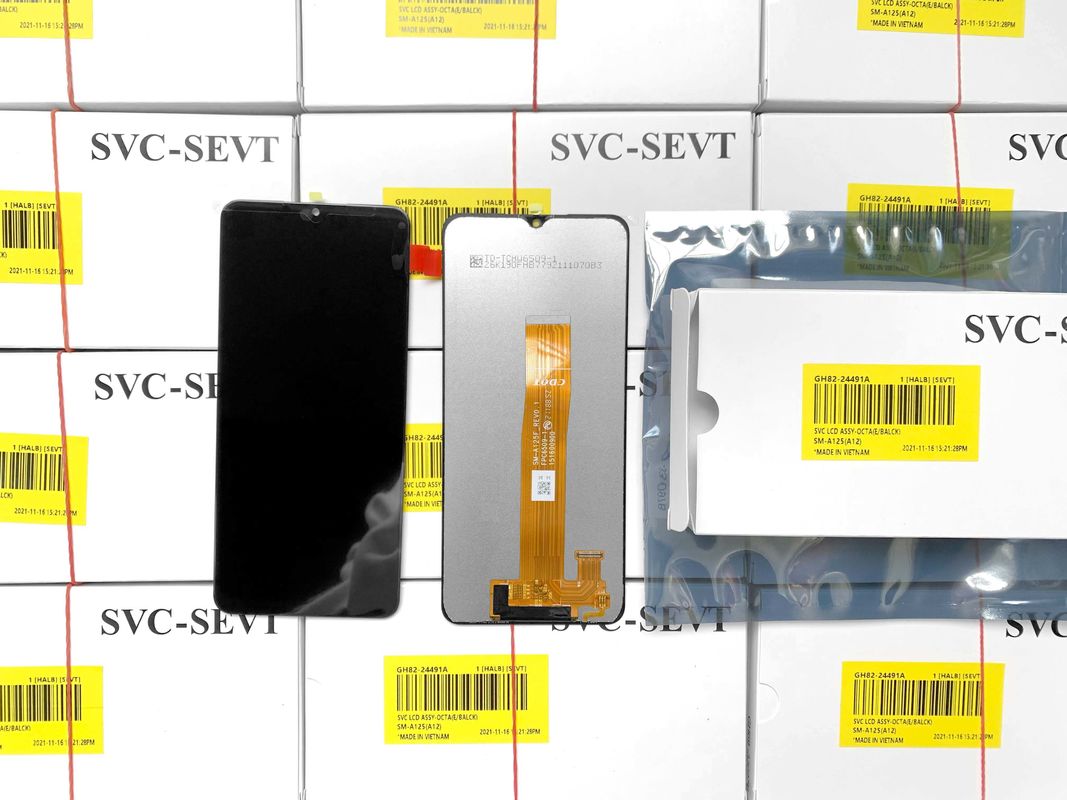 Hitam A12 LCD Pengganti untuk Mobile Display Pengiriman oleh EMS FEDEX UPS DHL TNT
