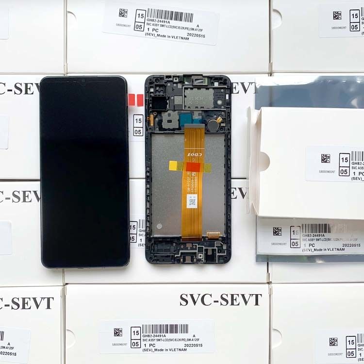 A12/A125 paket layanan asli LCD tanpa bingkai untuk   a04e LCD display pabrik penjualan langsung