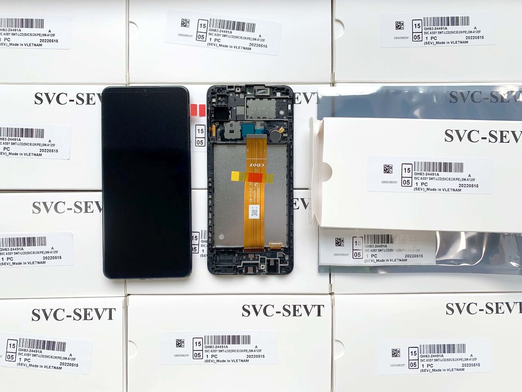 A12/A125 paket layanan asli LCD tanpa bingkai untuk   a04e LCD display pabrik penjualan langsung