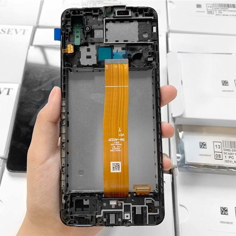 Professional berkualitas tinggi paket layanan asli LCD A022 Core ponsel LCD layar LCD mobile untuk  A01 Core