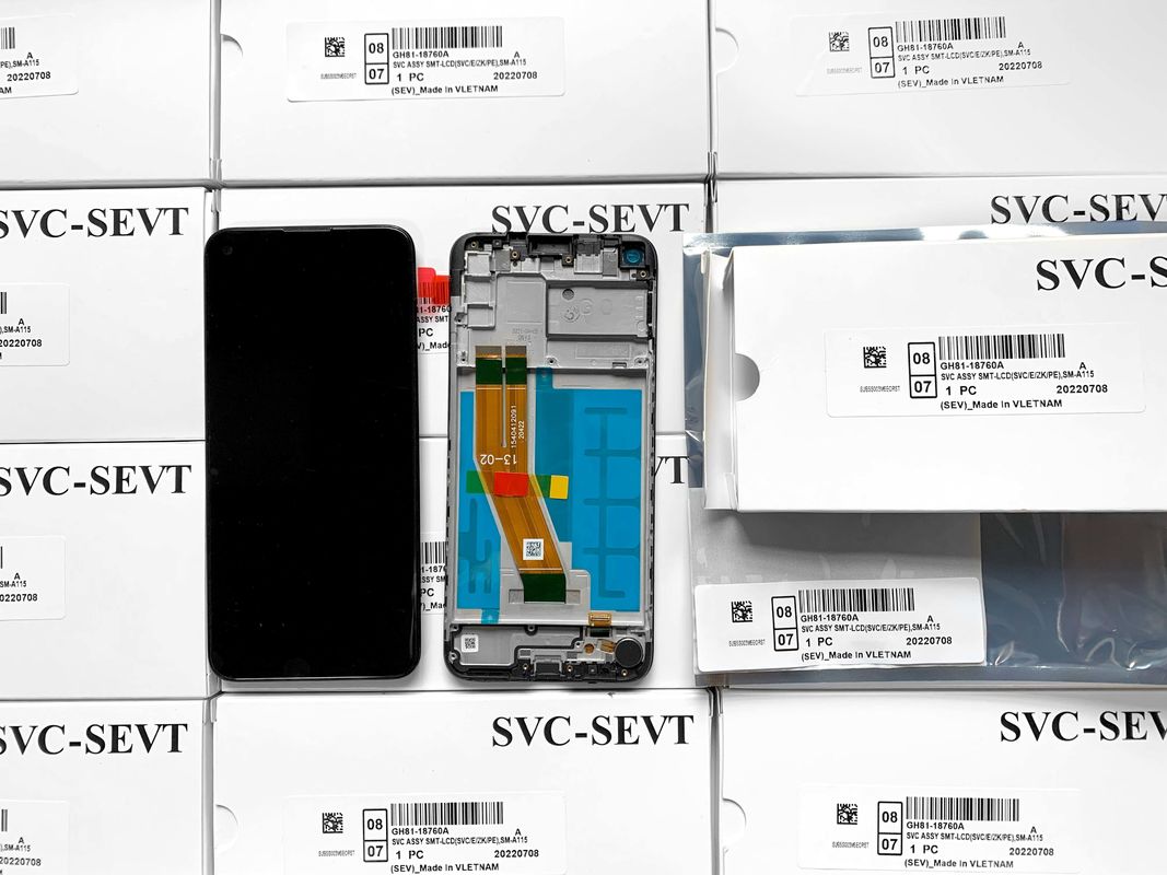 100% LCD asli A11 untuk layar telepon paket layanan LCD JDL suku cadang layar sentuh seluler