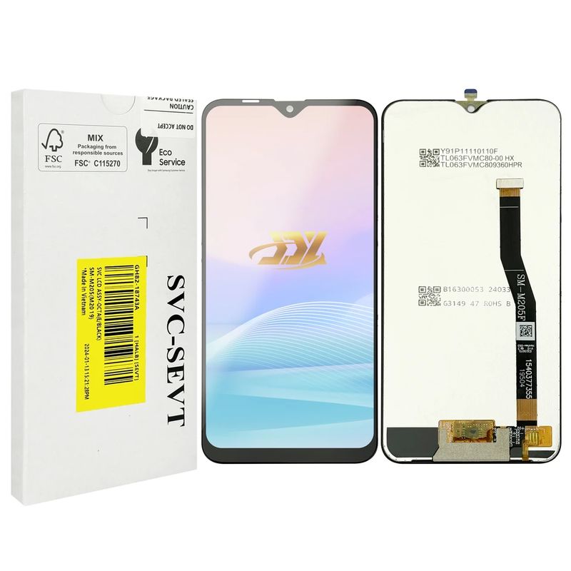 LCD pengganti asli 100% diuji ketat LCD M20 LCD Tampilan Sentuh Layar Ponsel Layar